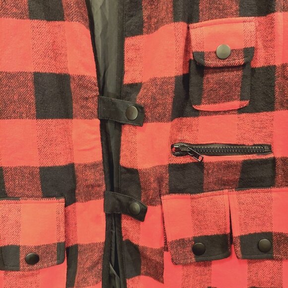 Mulberry Street Baffalo Plaid Vest Shacket Mens XL Gorpcore Outdoor Work Dad - Picture 7 of 9